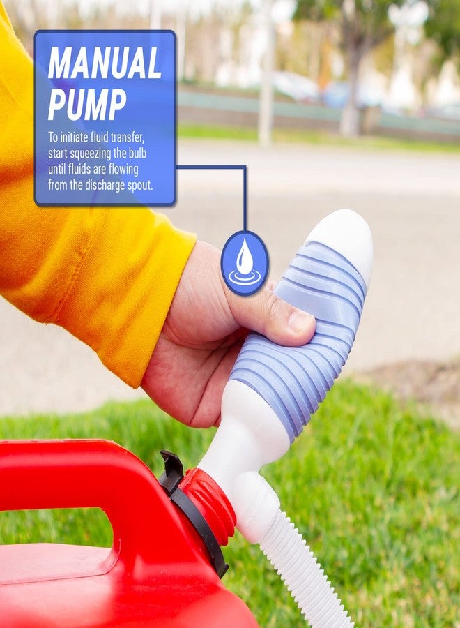 TERA PUMP TRDP15 Heavy Duty Manual Fuel Transfer Pump Siphon, Fast Flow 3.2 GPM, Flexible Suction Tube, Hand Siphon Pump for Gasoline, Diesel, Light Oils, Kerosene, Non-Potable Water, and More - Image 2